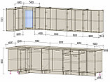 КУХНЯ УГЛОВАЯ Мила 1.2х3.0 Дуб белый-Дуб серый, фото 2