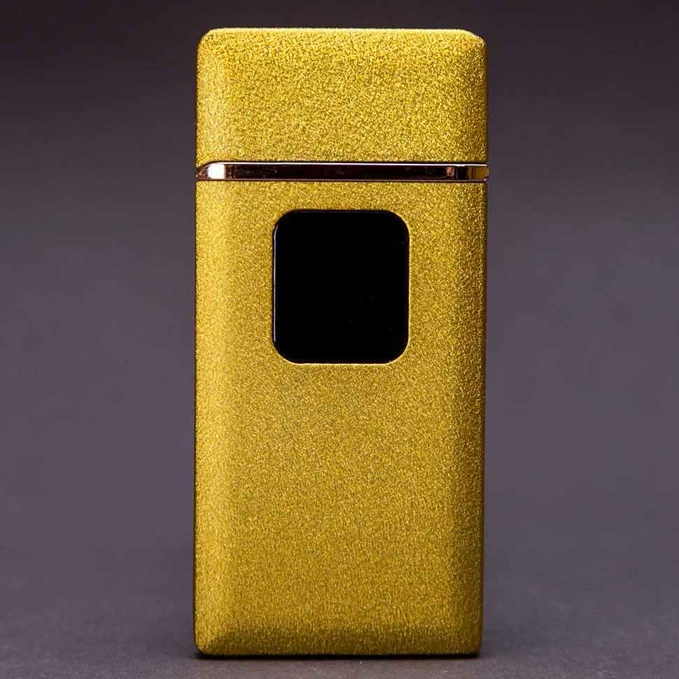 USB Зажигалка сенсорная тонкая Золотая фактурная - фото 5 - id-p116401167