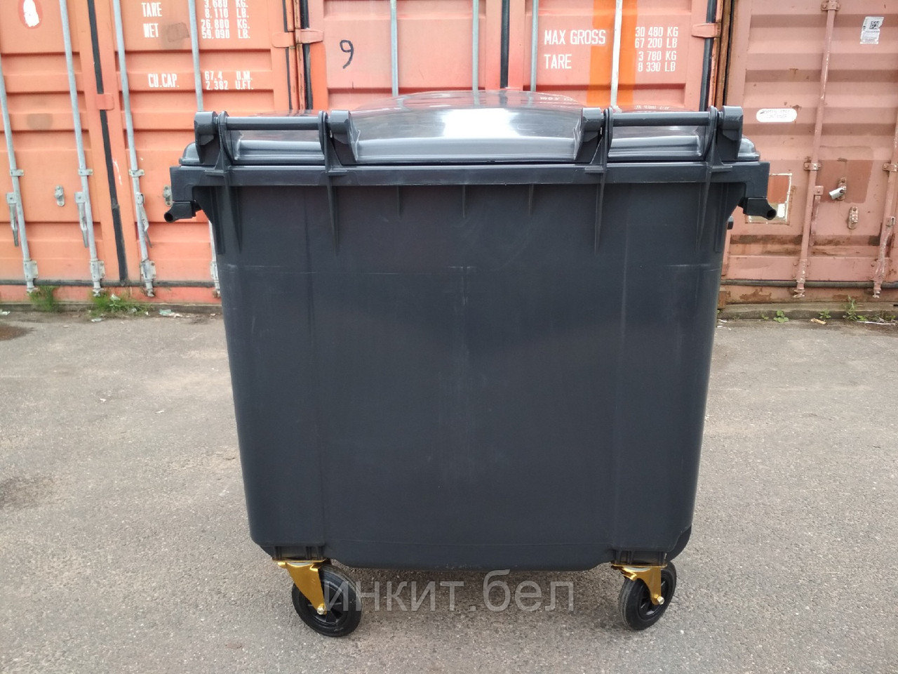 Пластиковый контейнер для мусора 1100 л серый,ESE (Германия). Цена с НДС. Работаем с юр. и физ. лицами. - фото 4 - id-p116423367
