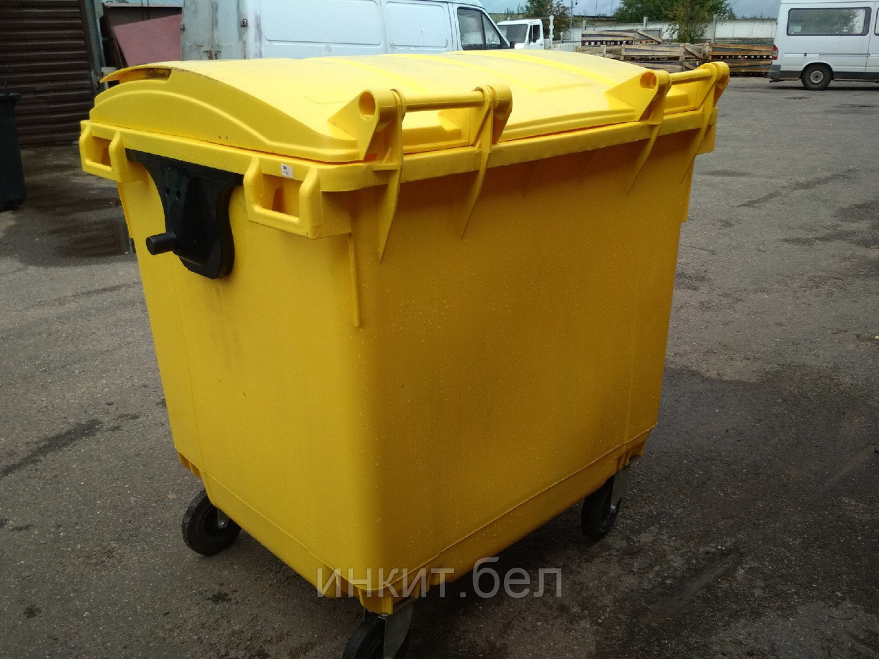 Контейнер для мусора пластиковый 1100 л желтый, Сербия - фото 2 - id-p116423525
