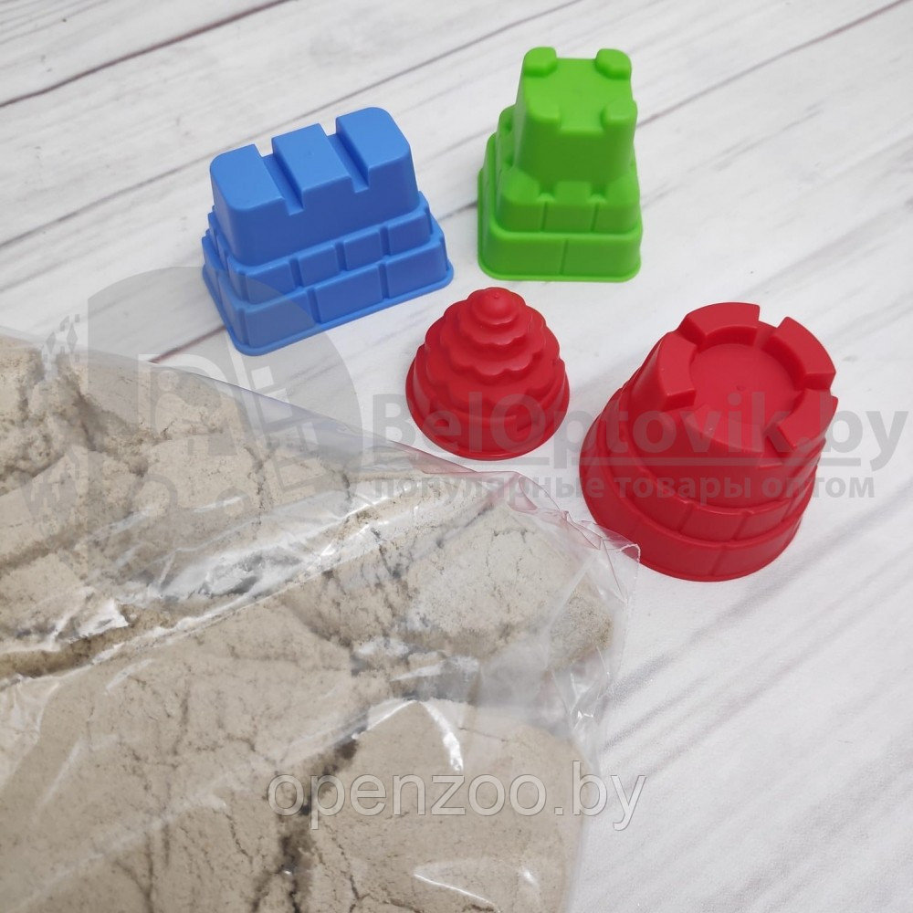 Набор для творчества GENIO KIDS Умный кинетический песок Сказочный замок (песок 1 кг, 4 формочки песочница) - фото 3 - id-p116447098
