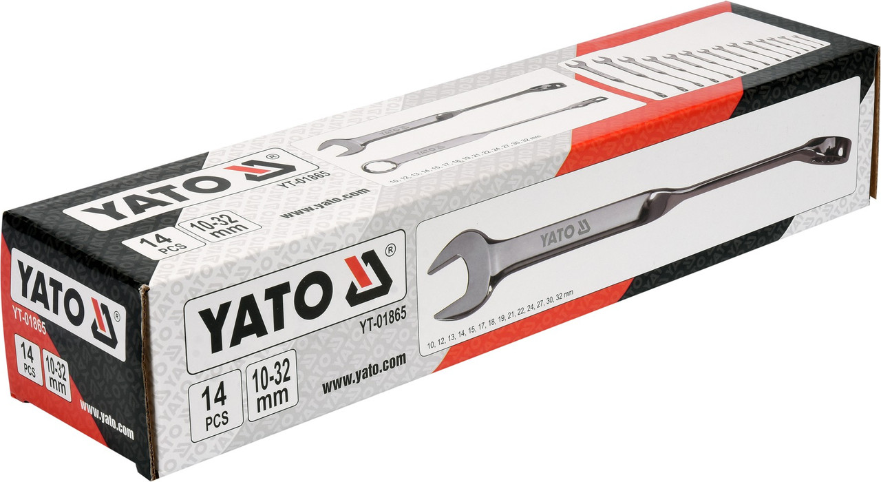 Ключи комбинированные TWIST 10-32мм[набор 14пр.]"Yato" YT-01865 - фото 2 - id-p116469493
