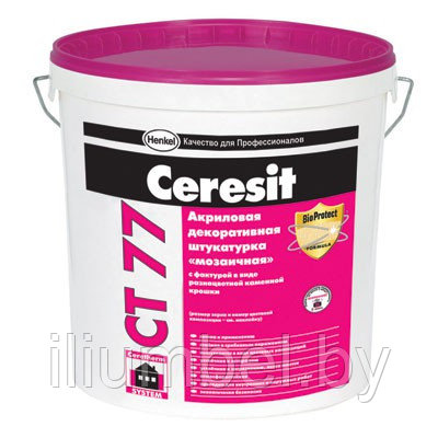 Ceresit CТ 77 декоративная мозаичная штукатурка 1,0-1,6 мм 25кг Canada - фото 1 - id-p106379162