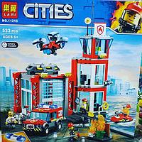 11215 Конструктор Lari "Пожарное депо", Аналог Lego City 60215, 533 детали