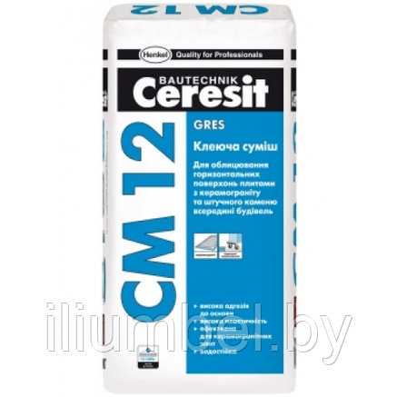 Ceresit CM 12 эластичный клей для крупноформатной плитки 25 кг, фото 2