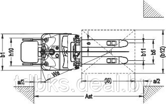 Штабелер c откидной платформой г/п 1,5т, в/п 3,3м BKS Xilin CDDK15-III - фото 5 - id-p6899933