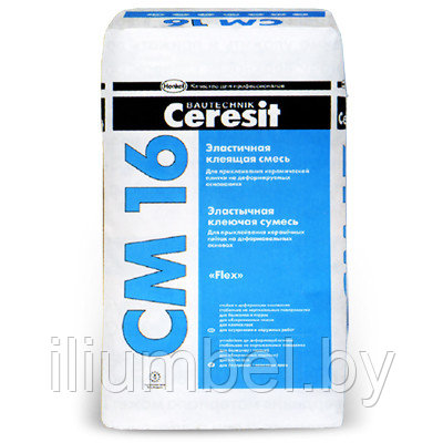 Ceresit CM 16 Flex Высокоэластичный армированный микроволокнами клей для крупноформатной плитки 5кг