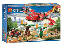 11214 Конструктор Lari City "Пожарный самолёт" 381 деталь, Аналог LEGO City 60217