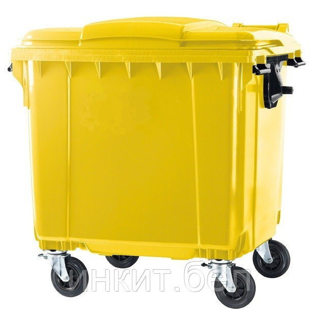 Пластиковый контейнер для мусора ESE 1100 л желтый (Германия)