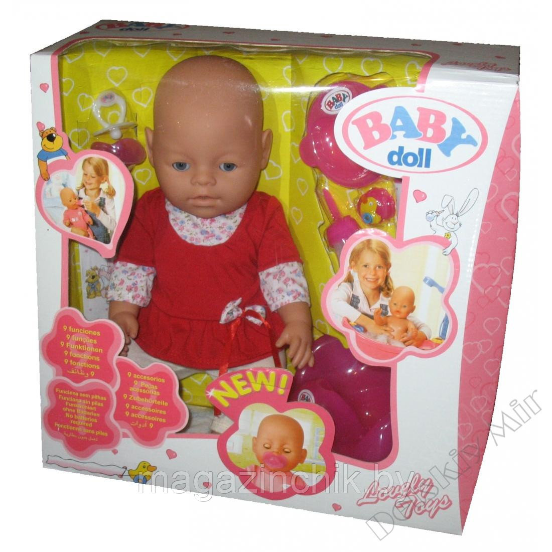 Кукла пупс Беби дол Baby Doll аналог Baby Born 9 функций 058-9 купить в Минске