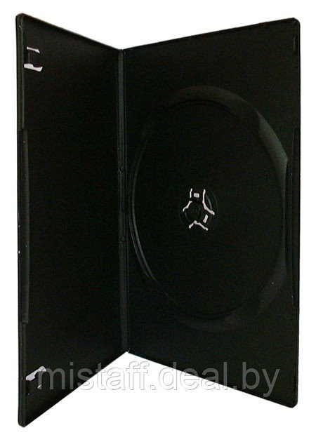 Футляр для дисков BOX одинарный 14-, 9-, 7- мм (черный, глянцевый) - фото 1 - id-p564471