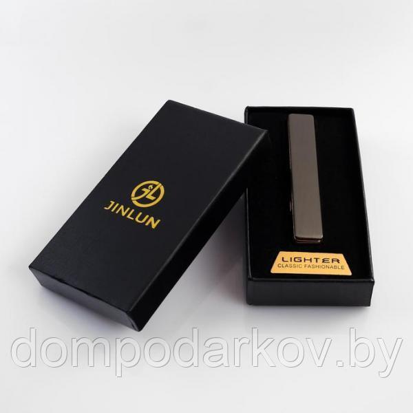 Зажигалка электронная "Параллелепипед" в подарочной коробке, USB, серая, 7х13 см - фото 4 - id-p91810022
