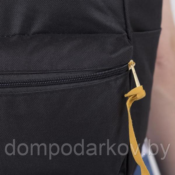 Рюкзак-сумка, отдел на молнии, 2 наружных кармана, 2 боковых кармана, цвет чёрный - фото 4 - id-p116555267