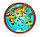 Магнитная карта полушарий (21 деталь) с компасом, фото 2