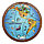 Магнитная карта полушарий (21 деталь) с компасом, фото 3