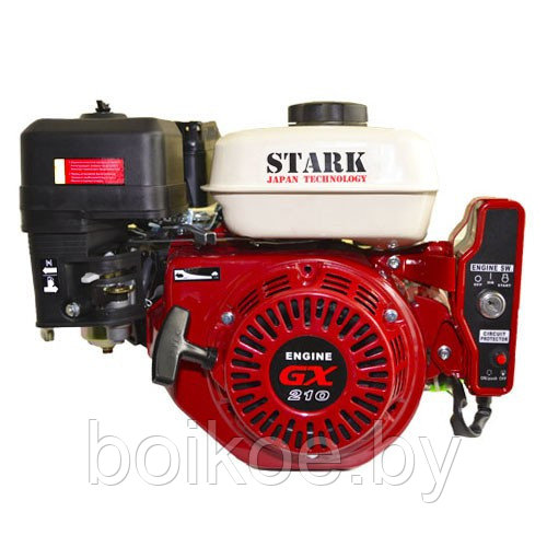 Двигатель бензиновый Stark GX210 FE для культиватора (7 л.с., шпонка 20 мм, электростартер) - фото 1 - id-p116580385