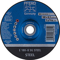Круг зачистной (обдирочный) 180 мм, толщина 8,3 мм по стали  E 180-8 SG STEEL, Pferd, Германия