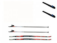 Комплект лыжный STC с креплением SNS и палками,лыжный комплект,лыжи