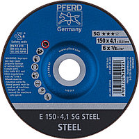 Круг зачистной (обдирочный) 150 мм, толщина 4,1 мм по стали  E 150-4,1 SG STEEL, Pferd, Германия
