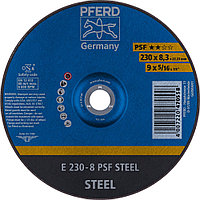 Круг зачистной (обдирочный) 230 мм, толщина 8,3 мм по стали  E 230-8 PSF STEEL, Pferd, Германия, фото 1