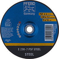 Круг зачистной (обдирочный) 230 мм, толщина 7,2 мм по стали  E 230-7 PSF STEEL, Pferd, Германия, фото 1