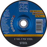 Круг зачистной (обдирочный) 180 мм, толщина 7,2 мм по стали  E 180-7 PSF STEEL, Pferd, Германия, фото 1