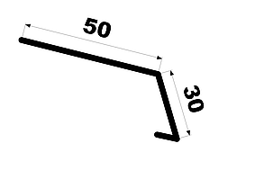 Карнизная планка 50Х30 мм за 1 час (капельник)