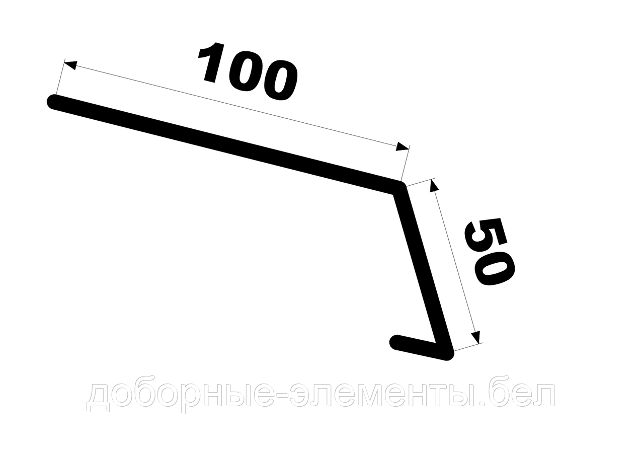 Карнизная планка 100Х50 мм за 1 час (капельник)