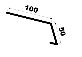 Карнизная планка 100Х50 мм за 1 час (капельник)