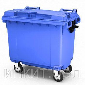 Контейнер для мусора пластиковый 660 л синий, Иран