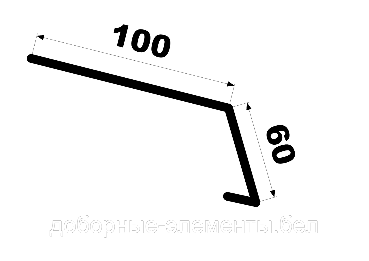 Карнизная планка 100Х60 мм за 1 час (капельник)