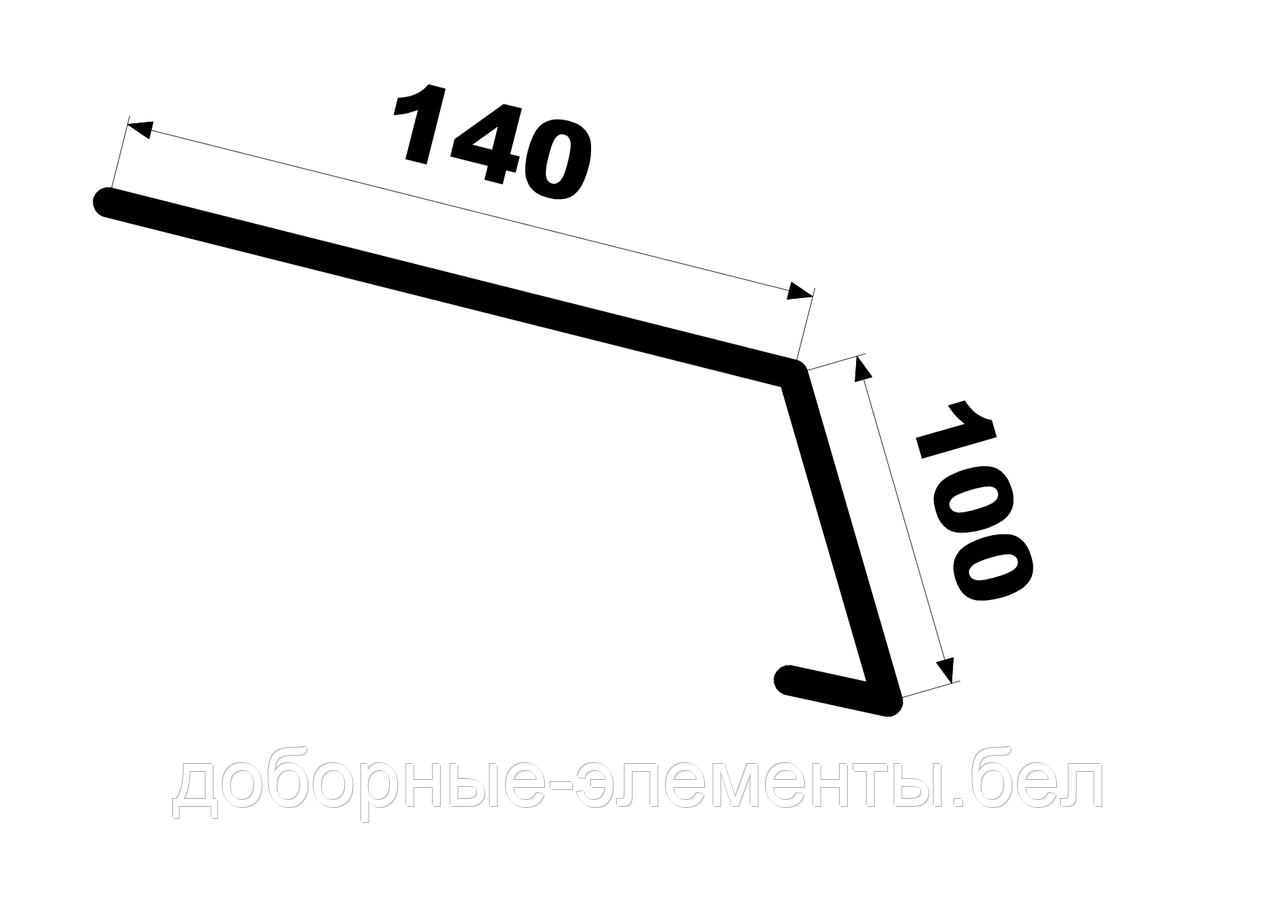 Карнизная планка 140Х100 мм за 1 час (капельник)