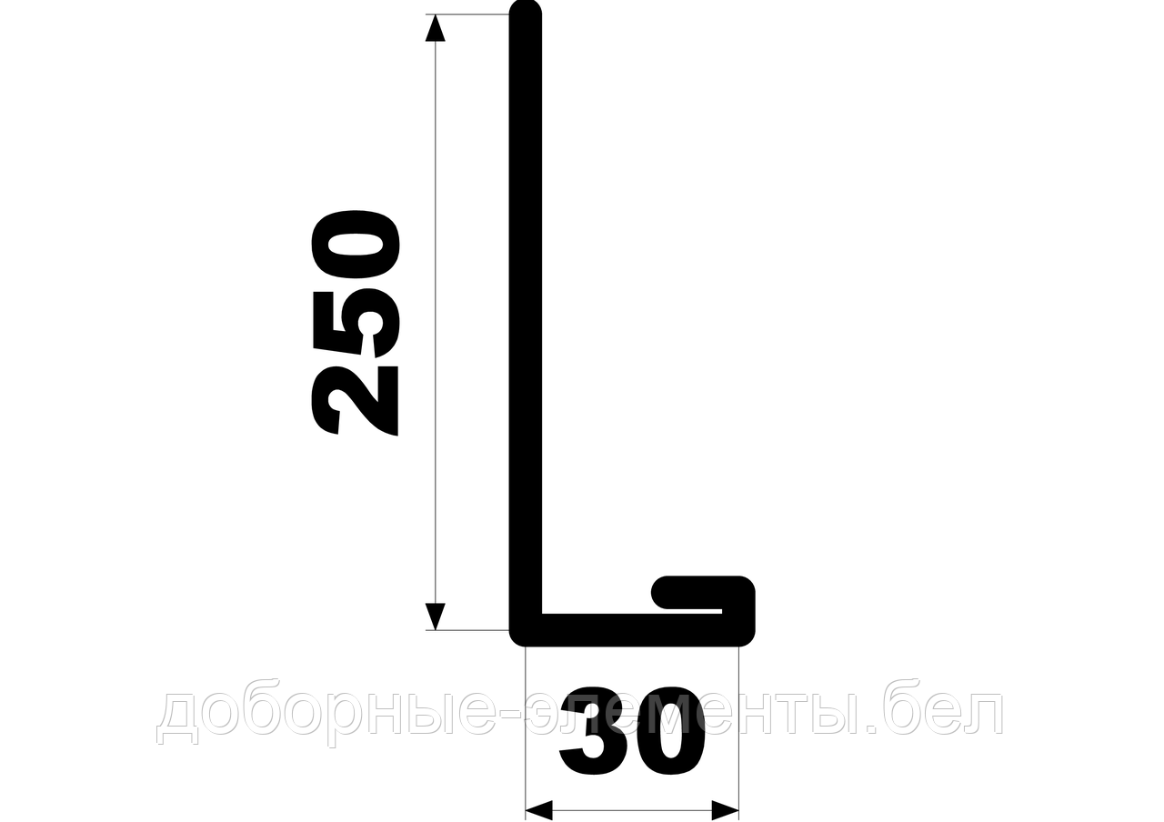 ЛОБОВАЯ ПЛАНКА 250Х30 ММ ДЛЯ СОФИТА RAL 9003 (БЕЛЫЙ) - фото 2 - id-p115050526