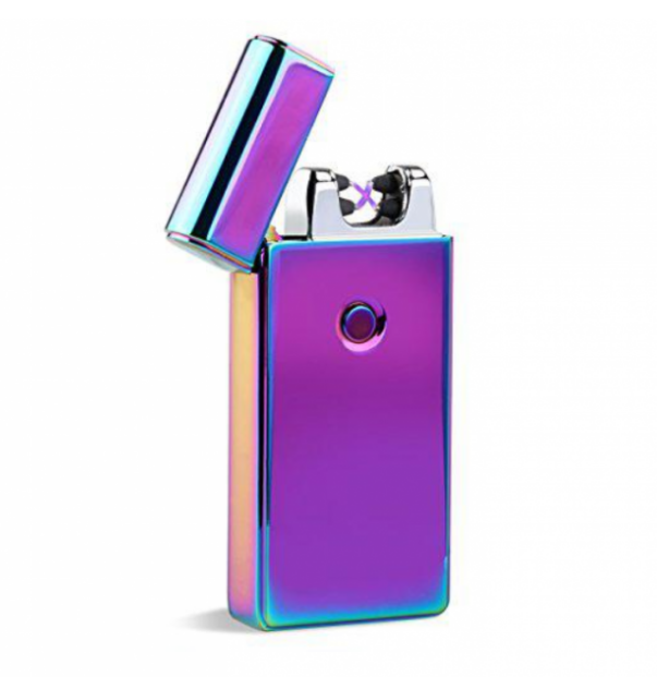 Аккумуляторная электроимпульсная USB зажигалка Lighter с двойным токовым импульсом в подарочной коробке