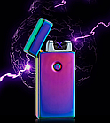 Аккумуляторная электроимпульсная USB зажигалка Lighter с двойным токовым импульсом в подарочной коробке, фото 2