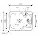 Мойка ZorG ZCL 5949-2 микродекор, фото 2