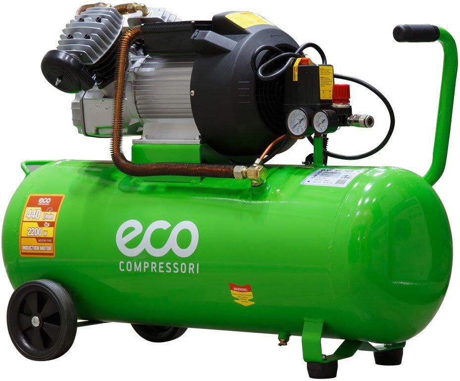 Компрессор ECO AE-705-3 (440 л/мин, 8 атм, коаксиальный, масляный, ресив. 70 л, 220 В, 2.20 кВт) (AE-705-3) - фото 2 - id-p105318988