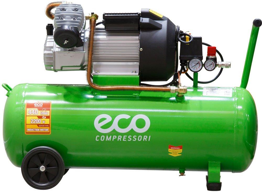 Компрессор ECO AE-705-3 (440 л/мин, 8 атм, коаксиальный, масляный, ресив. 70 л, 220 В, 2.20 кВт) (AE-705-3) - фото 4 - id-p105318988