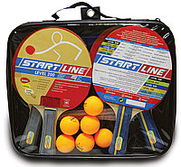 Набор START LINE: 4 Ракетки Level 200, 6 Мячей Club Select. Сетка с креплением, упаковано в сумку на молнии с