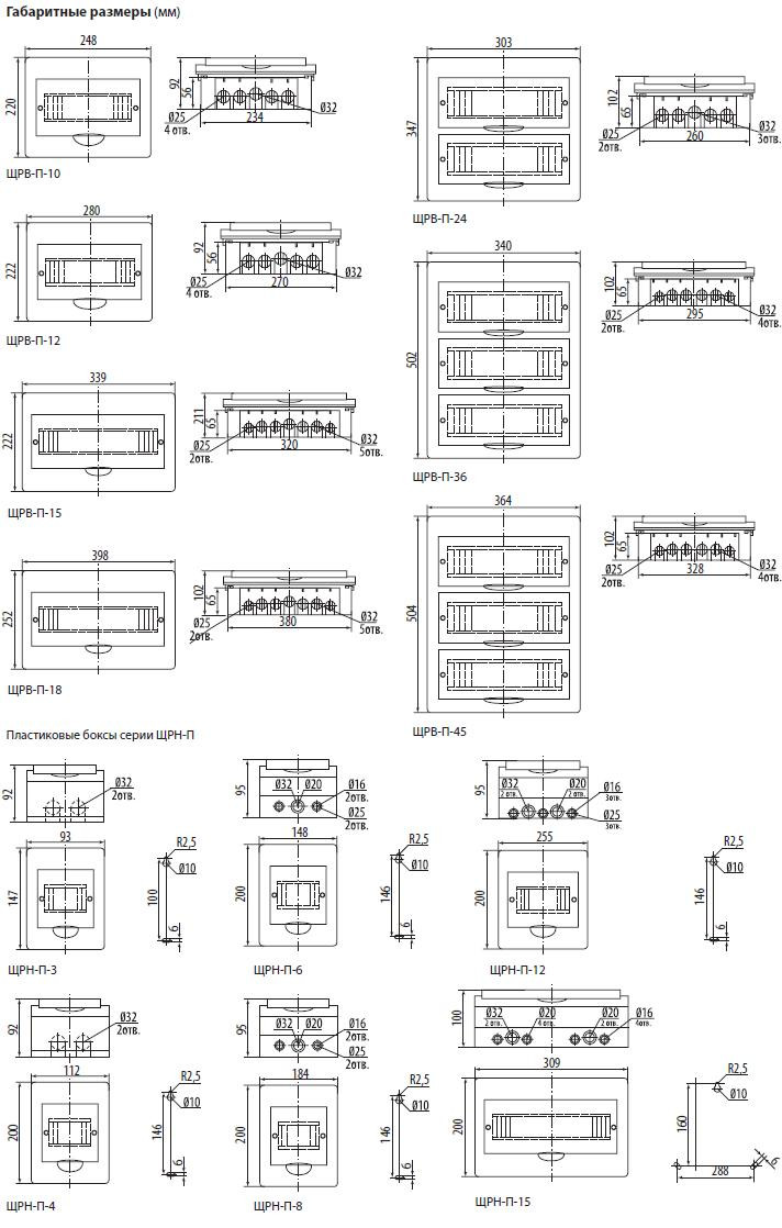 Пластиковые боксы серии ЩРН-П, ЩРВ-П - фото 4 - id-p6934608