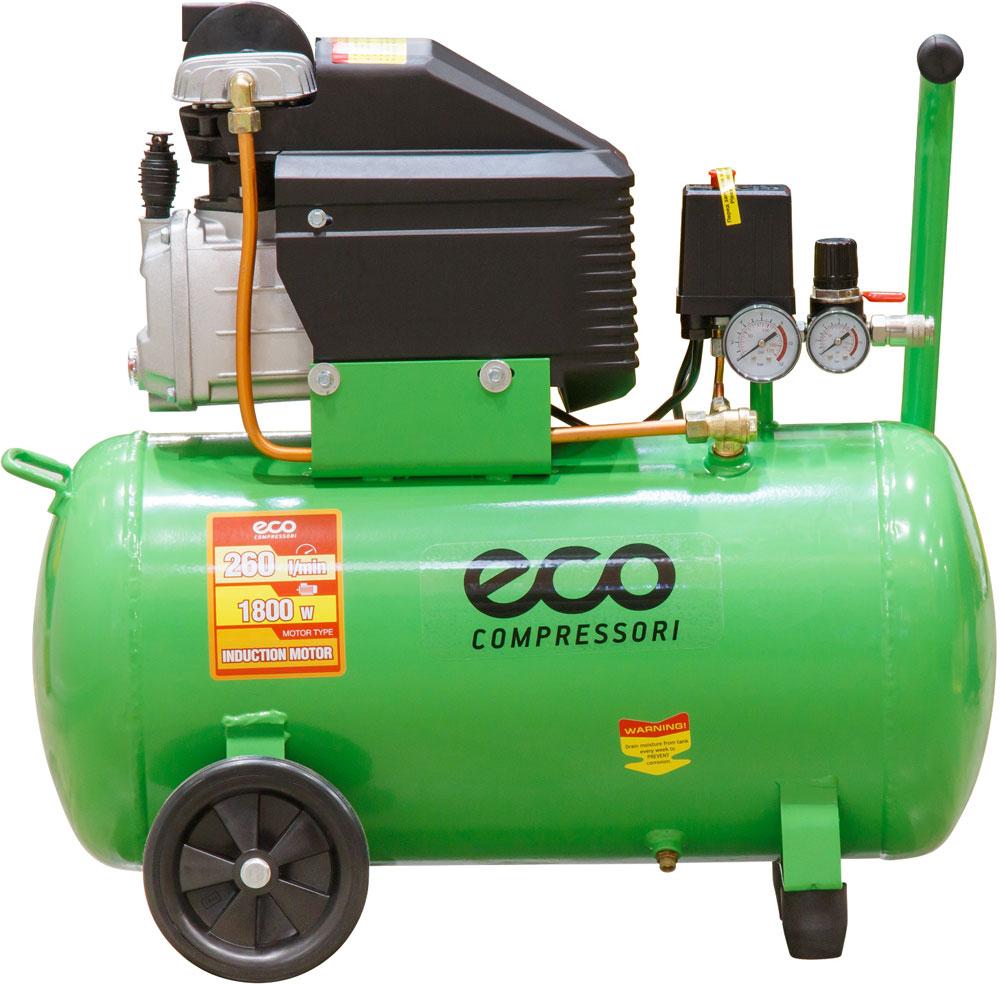 Компрессор ECO AE-501-4 (260 л/мин, 8 атм, коаксиальный, масляный, ресив. 50 л, 220 В, 1.80 кВт) - фото 3 - id-p116666097