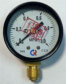 Манометр показывающий ТМ-210Р (Ø 50 мм) - фото 2 - id-p116670323