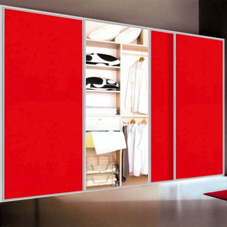 Шкаф красный, лакобель, 3.0 м /2.5 м - фото 1 - id-p6605786