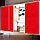 Шкаф красный, лакобель, 3.0 м /2.5 м, фото 2