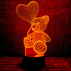 3 D Creative Desk Lamp (Настольная лампа голограмма 3Д, ночник)  "Влюбленные лебеди", фото 5
