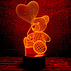 3 D Creative Desk Lamp (Настольная лампа голограмма 3Д, ночник)  "Розы", фото 6