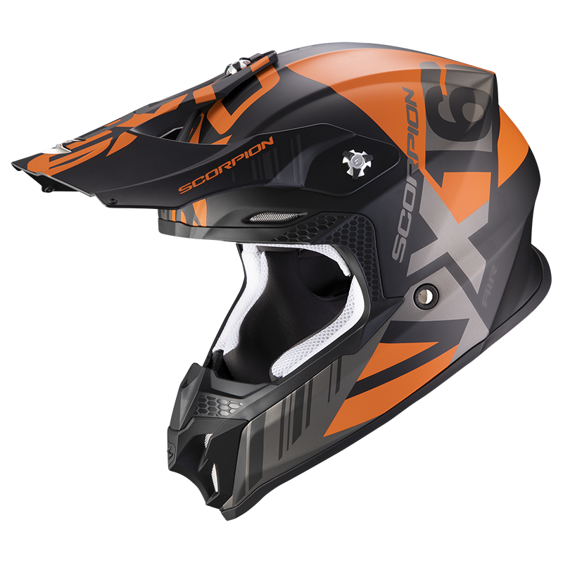 Шлем Scorpion VX-16 AIR MACH Матовый черно-оранжевый, L - фото 1 - id-p116704000