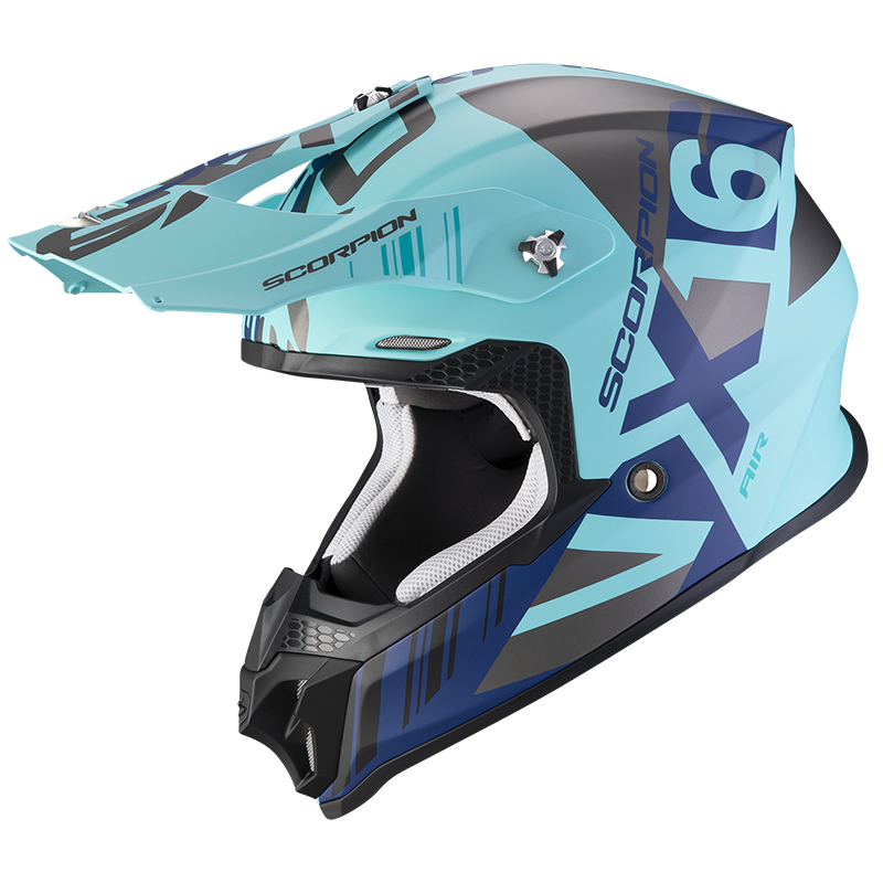 Шлем Scorpion VX-16 AIR MACH Матовый сине-серебристый, XS - фото 1 - id-p116704009
