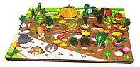 Развивающая деревянная игра Овощи на грядке, фото 1