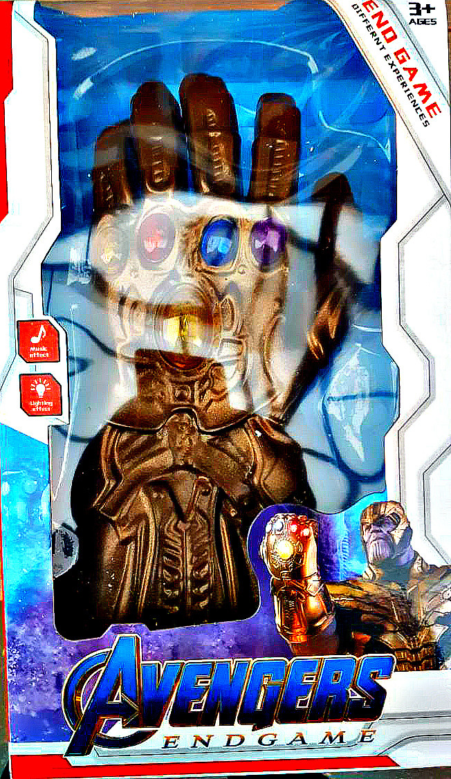 Перчатка бесконечности рука Таноса резиновая Thanos Marvel Legends свет звук 1820-st - фото 4 - id-p116703769